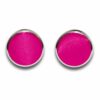 Hot Pink Plain Satin Cufflinks