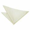 Ivory Plain Satin Pocket Square