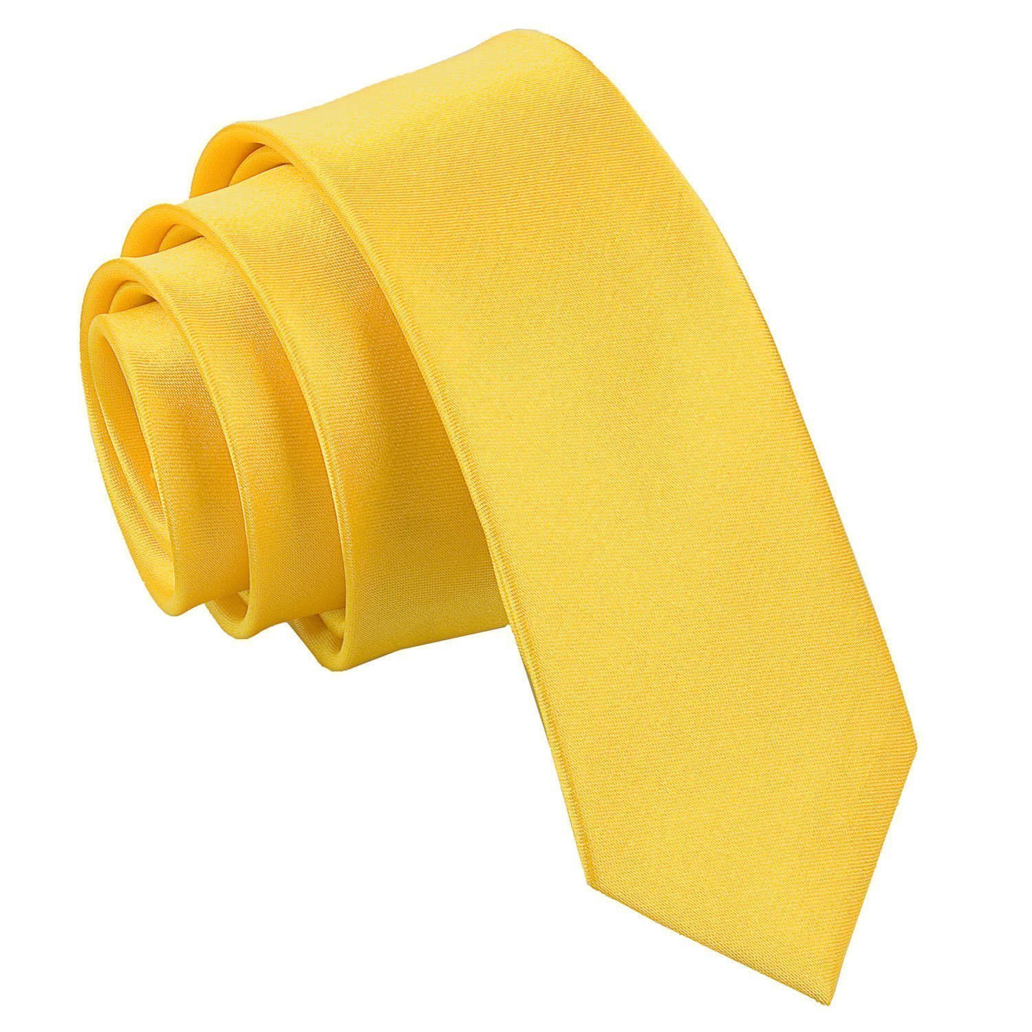 Men's Plain Marigold Satin Clip On Tie