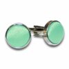 Mint Green Plain Satin Cufflinks