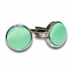 Mint Green Plain Satin Cufflinks Mint Green Plain Satin Cufflinks
