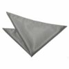 Platinum Plain Satin Pocket Square