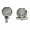 Platinum Plain Satin Cufflinks