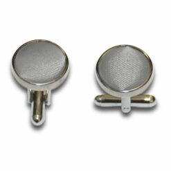 Platinum Plain Satin Cufflinks