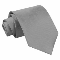 Platinum Plain Satin Tie