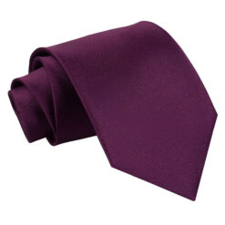 Plum Plain Satin Extra Long Tie Plum Plain Satin Extra Long Tie