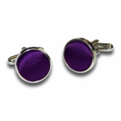 Purple Plain Satin Cufflinks Purple Plain Satin Cufflinks