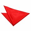 Red Plain Satin Pocket Square