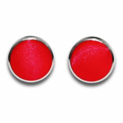Red Plain Satin Cufflinks Red Plain Satin Cufflinks