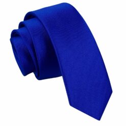 Royal Blue Plain Satin Skinny Tie Royal Blue Plain Satin Skinny Tie