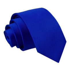 Royal Blue Plain Satin Slim Tie Royal Blue Plain Satin Slim Tie