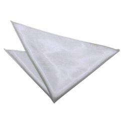 Silver Plain Satin Pocket Square