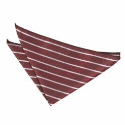 Burgundy and Silver Single Stripe Pocket Square Burgundy and Silver Single Stripe Pocket Square