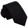 Black Solid Check Slim Tie