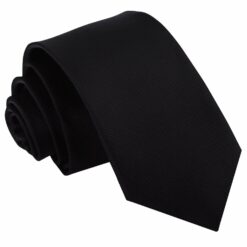 Black Solid Check Slim Tie Black Solid Check Slim Tie