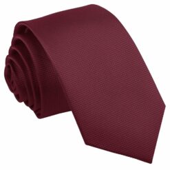 Burgundy Solid Check Slim Tie Burgundy Solid Check Slim Tie