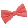 Coral Solid Check Pre-Tied Bow Tie