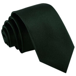 Dark Green Solid Check Slim Tie Dark Green Solid Check Slim Tie