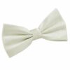 Ivory Solid Check Pre-Tied Bow Tie