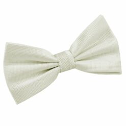 Ivory Solid Check Pre-Tied Bow Tie Ivory Solid Check Pre-Tied Bow Tie