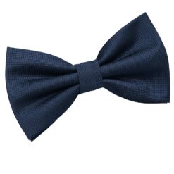 Navy Blue Solid Check Pre-Tied Bow Tie Navy Blue Solid Check Pre-Tied Bow Tie