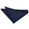 Navy Blue Solid Check Pocket Square