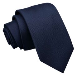 Navy Blue Solid Check Slim Tie Navy Blue Solid Check Slim Tie