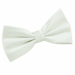 White Solid Check Pre-Tied Bow Tie White Solid Check Pre-Tied Bow Tie