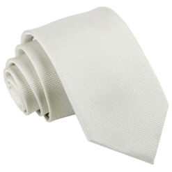 White Solid Check Slim Tie White Solid Check Slim Tie