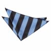 Baby Blue and Black Striped Pocket Square
