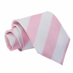 Baby Pink and White Striped Tie