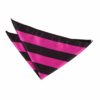 Hot Pink and Black Striped Pocket Square