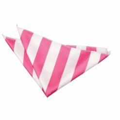 Hot Pink and White Striped Pocket Square Hot Pink and White Striped Pocket Square