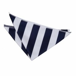 Navy and White Striped Pocket Square Navy and White Striped Pocket Square
