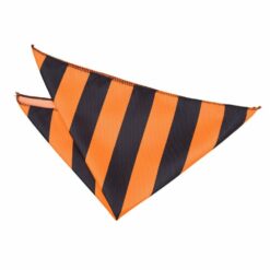 Orange and Black Striped Pocket Square Orange and Black Striped Pocket Square