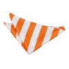 Orange and White Striped Pocket Square