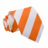 Orange and White Striped Tie
