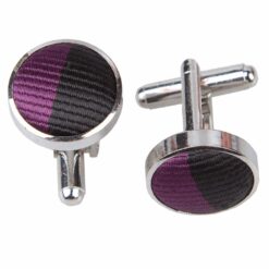 Purple and Black Striped Cufflinks Purple and Black Striped Cufflinks