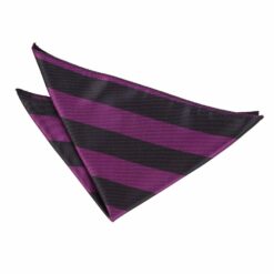 Purple and Black Striped Pocket Square Purple and Black Striped Pocket Square