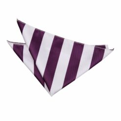 Purple and White Striped Pocket Square Purple and White Striped Pocket Square