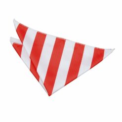 Red and White Striped Pocket Square Red and White Striped Pocket Square