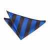 Royal Blue and Black Striped Pocket Square