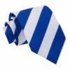Royal Blue and White Striped Tie