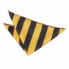 Yellow and Black Striped Pocket Square