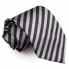 Black and Grey Thin Stripe Tie