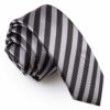 Black and Grey Thin Stripe Skinny Tie