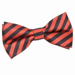 Black and Red Thin Stripe Pre-Tied Bow Tie Black and Red Thin Stripe Pre-Tied Bow Tie