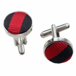 Black and Red Thin Stripe Cufflinks