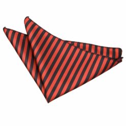 Black and Red Thin Stripe Pocket Square
