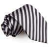 Black and Silver Thin Stripe Tie